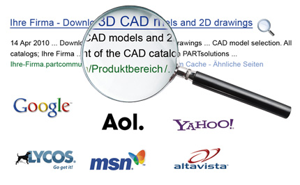 Mehr Kunden durch suchmaschinenoptimierte Links für Ihren 3D CAD Katalog