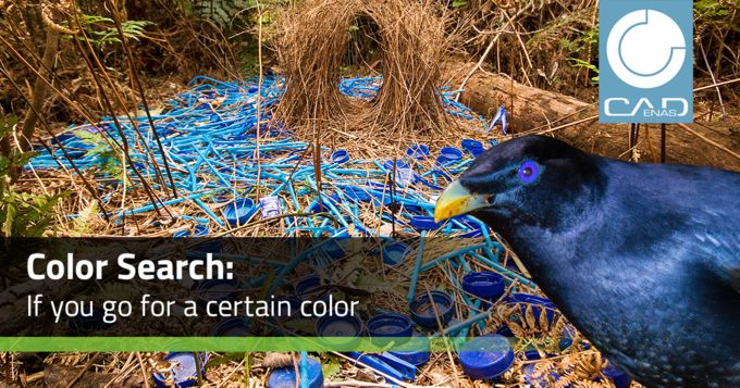 Find components quickly within the parts library on the basis of selected colors