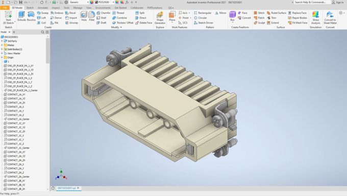 Harting crimp connection as Digital Twin for CAD design