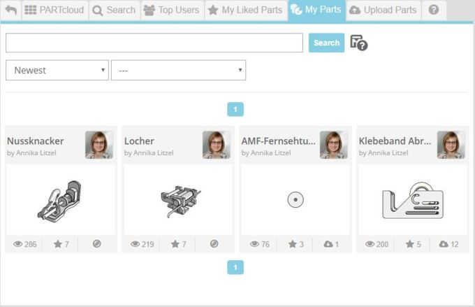 3. Once the part or assembly has been uploaded you will be able to see it in your portfolio.