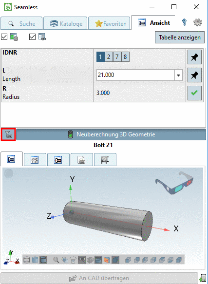 Zubehörteilfilter aus