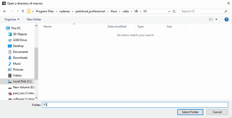 Open a directory of macros