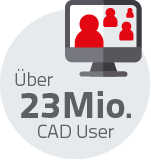Über 23 Millionen CAD User