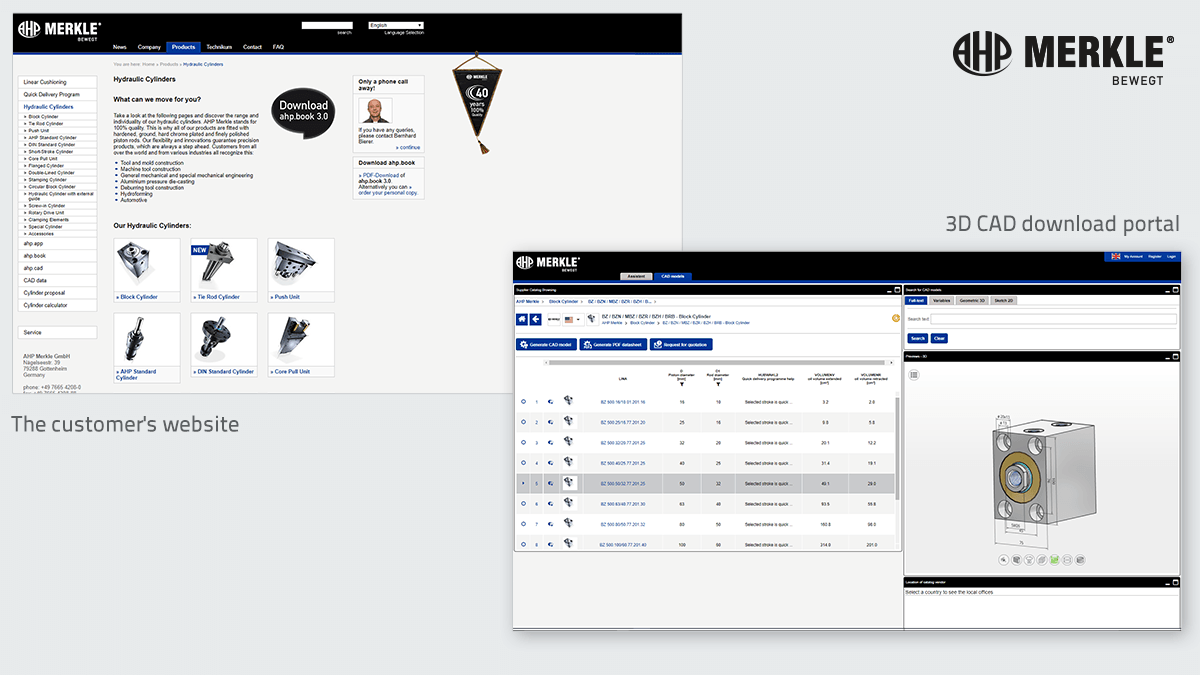 Electronic CAD Product Catalog in your corporate design