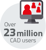 Über 23 Millionen CAD User