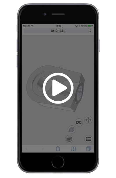 Wie das 3D Radial Menü auf einem mobilen Engerät wirkt