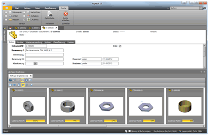 Screenshot Keytech PLM 13