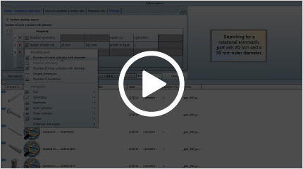 Video: Integration von CADENAS Geometrischer Ähnlichkeitssuche GEOsearch in keytech PLM
