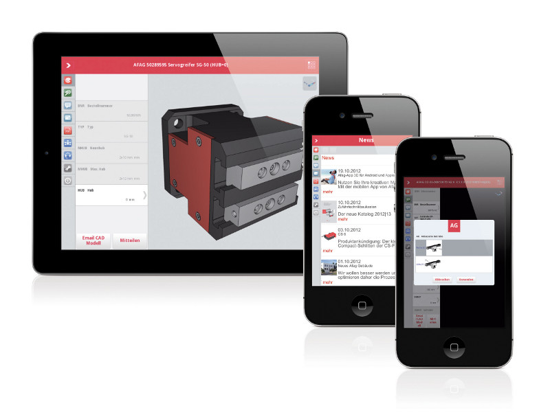La app CADENAS per modelli CAD 3D della Afag